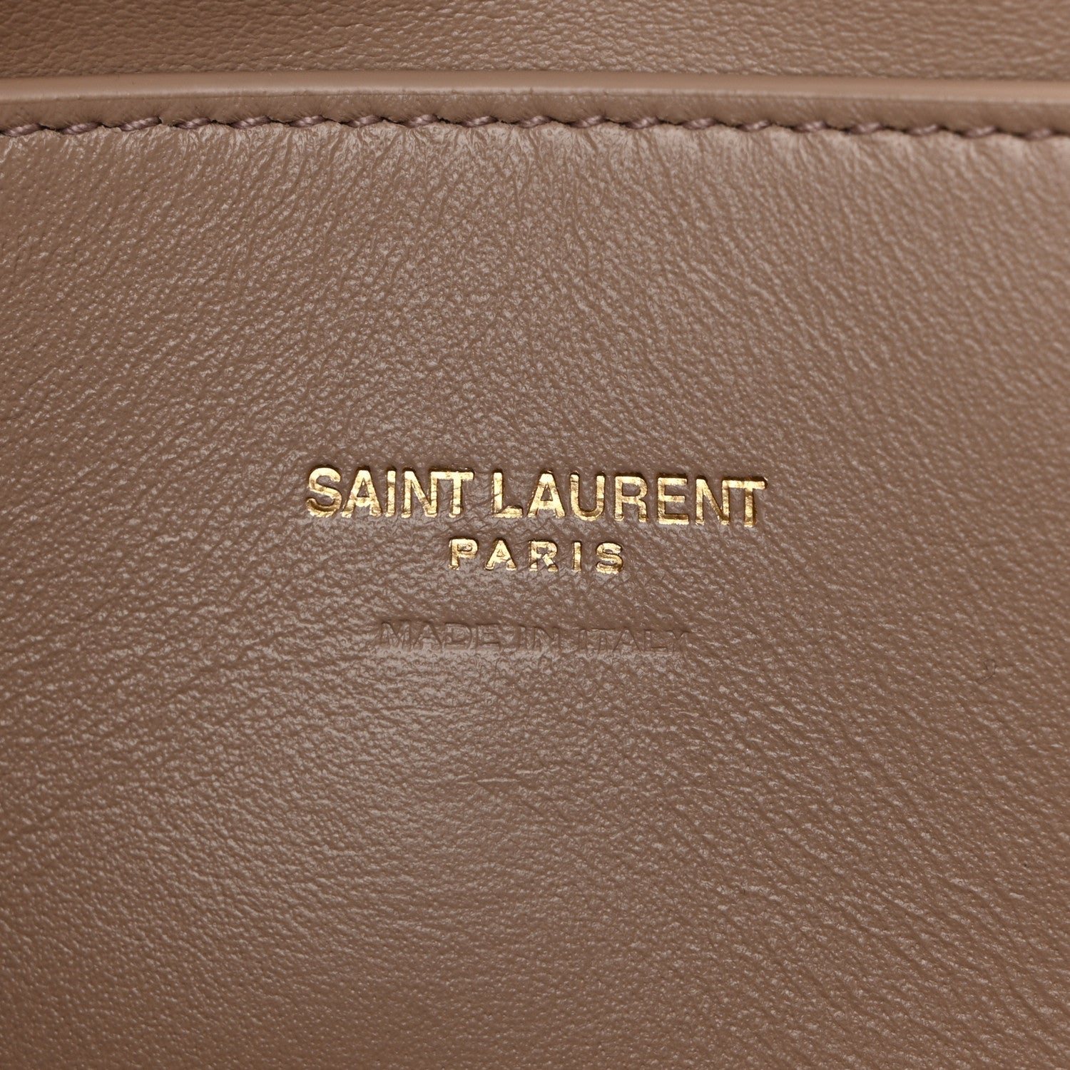 Saint Laurent Smooth Calfskin Suede Medium Reversible Monogram Kate Satchel Taupe 9 of 16