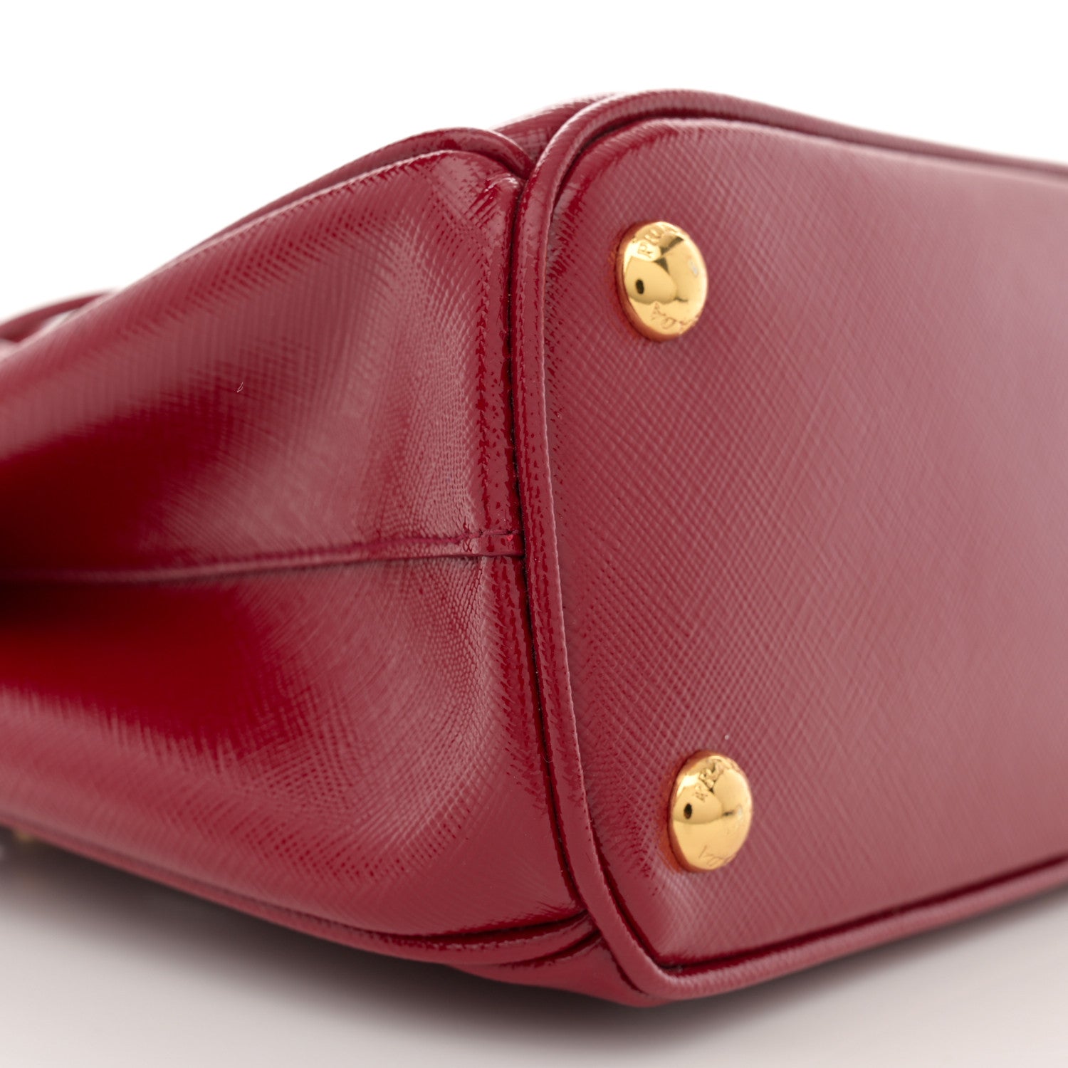 Prada Saffiano Vernice Mini Galleria Double Zip Tote Scarlatto 10 of 11