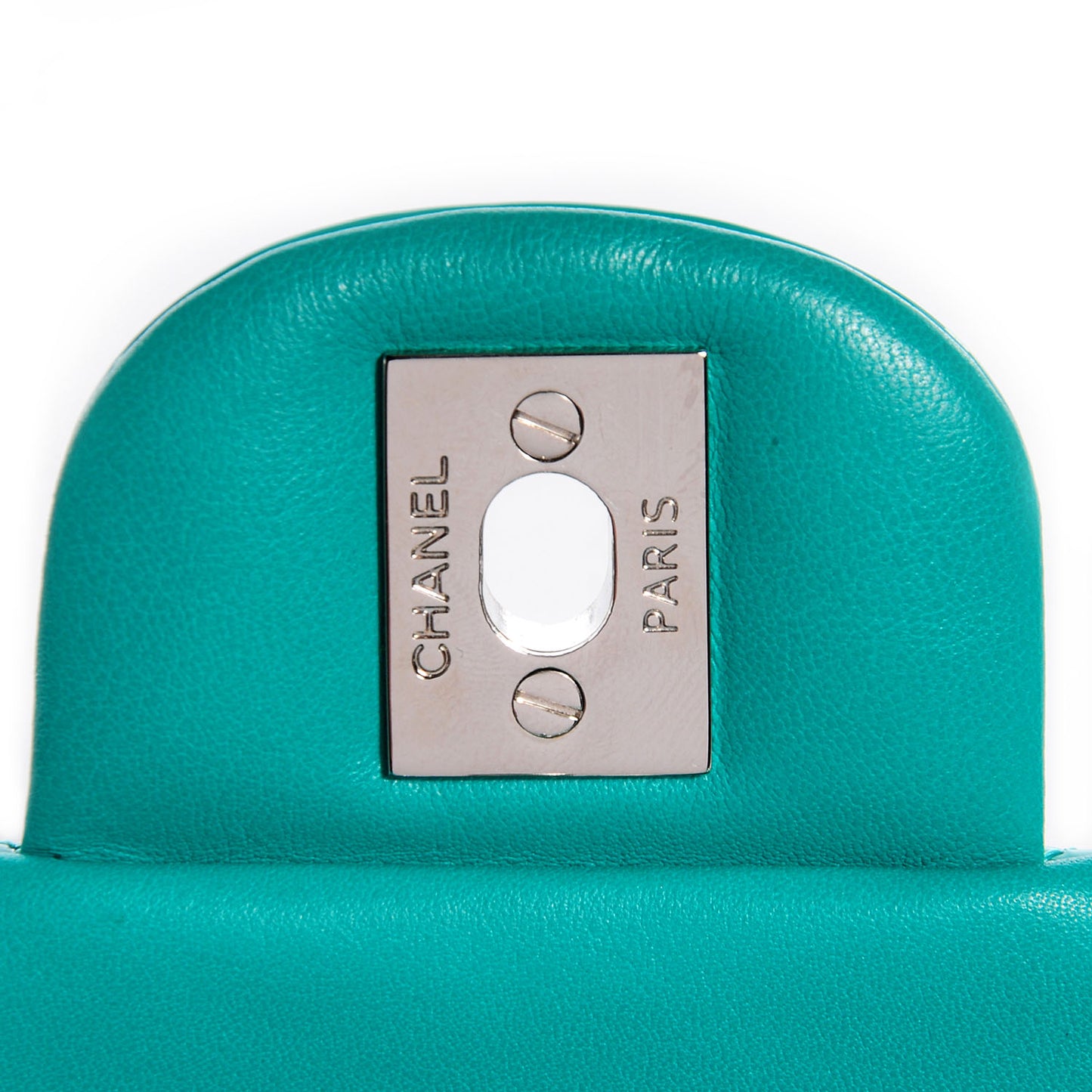Patent Quilted Extra Mini Flap Green