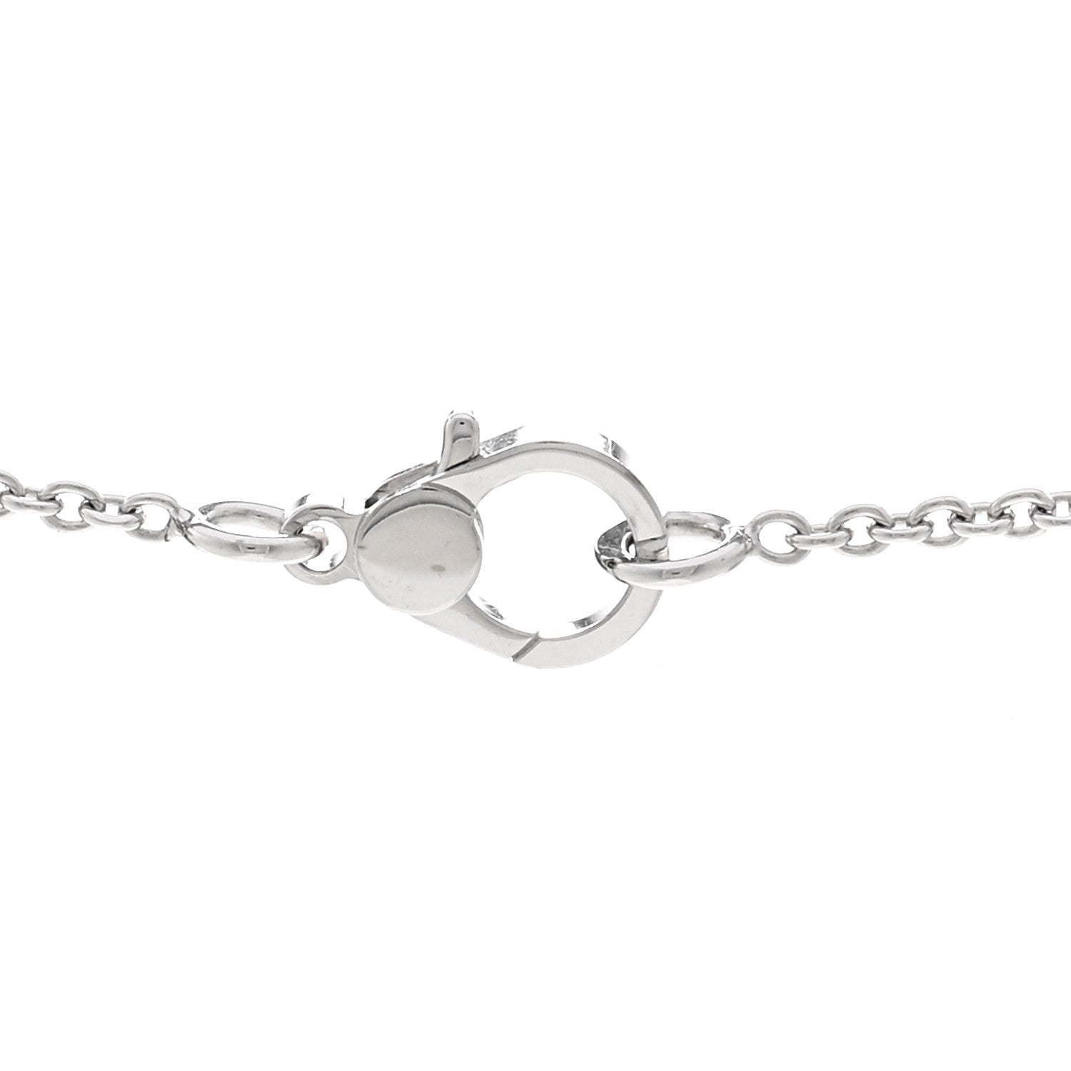 Hermes 18K White Gold Diamond Finesse Pendant Necklace 5 of 6
