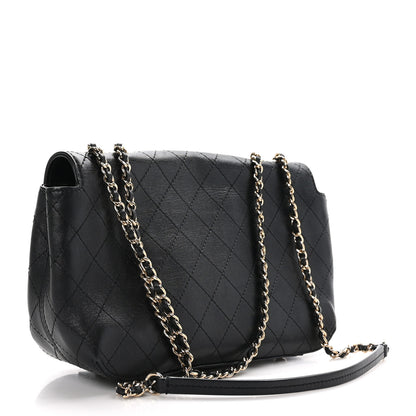 Chanel Calfskin Stitched Medium Covered CC Flap Bag Black 3 of 11
