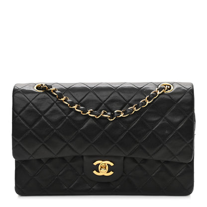 Chanel Lambskin Quilted Medium Double Flap Black 1 of 12