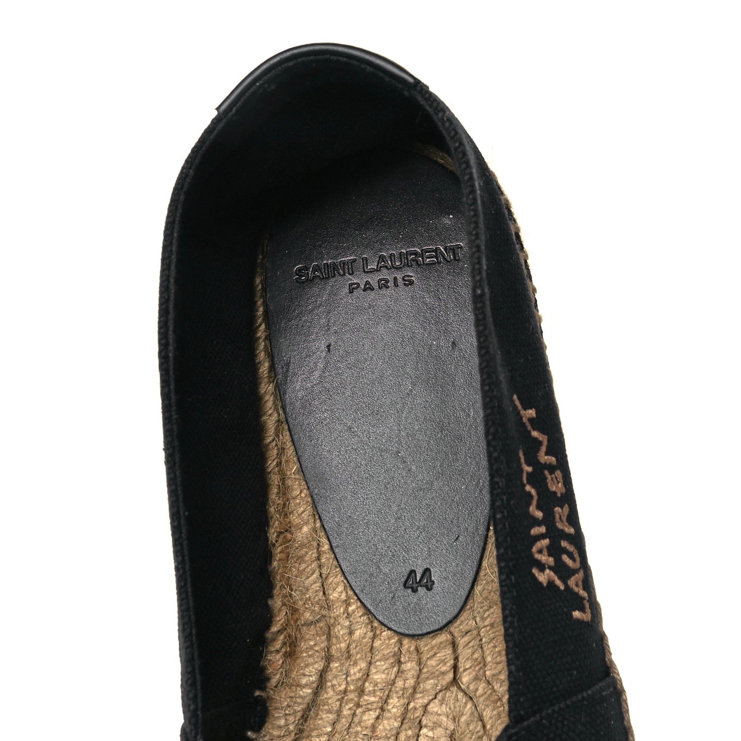Canvas Nappa Elba Light Logo Embroidered Mens Espadrilles 44 Black