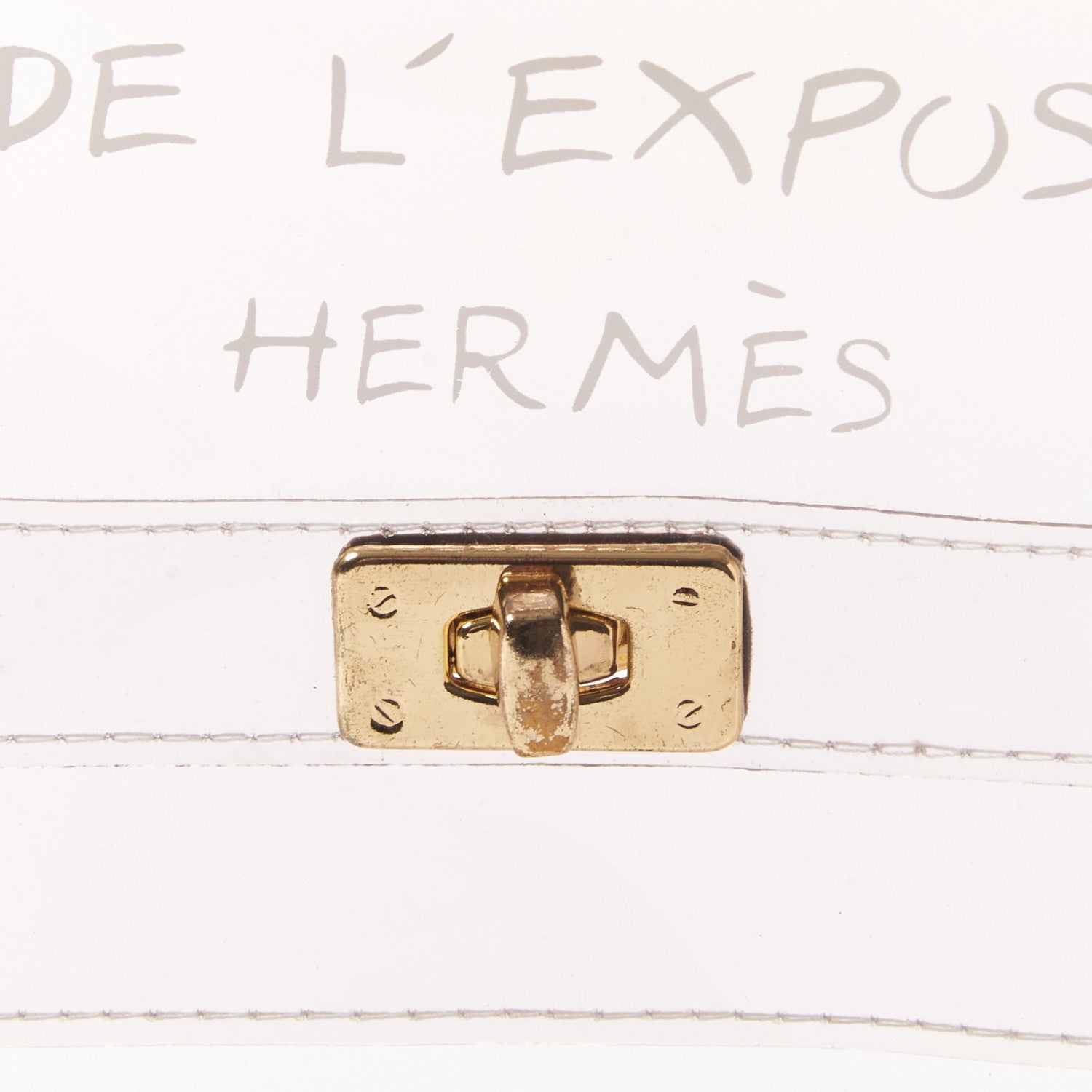 Hermes Vinyl Souvenir De L'Exposition Kelly Transparent 7 of 7