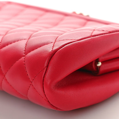 Chanel Lambskin Quilted Timeless Clutch Fuchsia 10 of 11