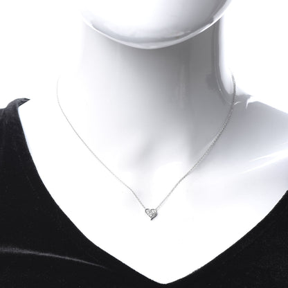 Tiffany Platinum Diamond Heart Pendant Necklace 2 of 6