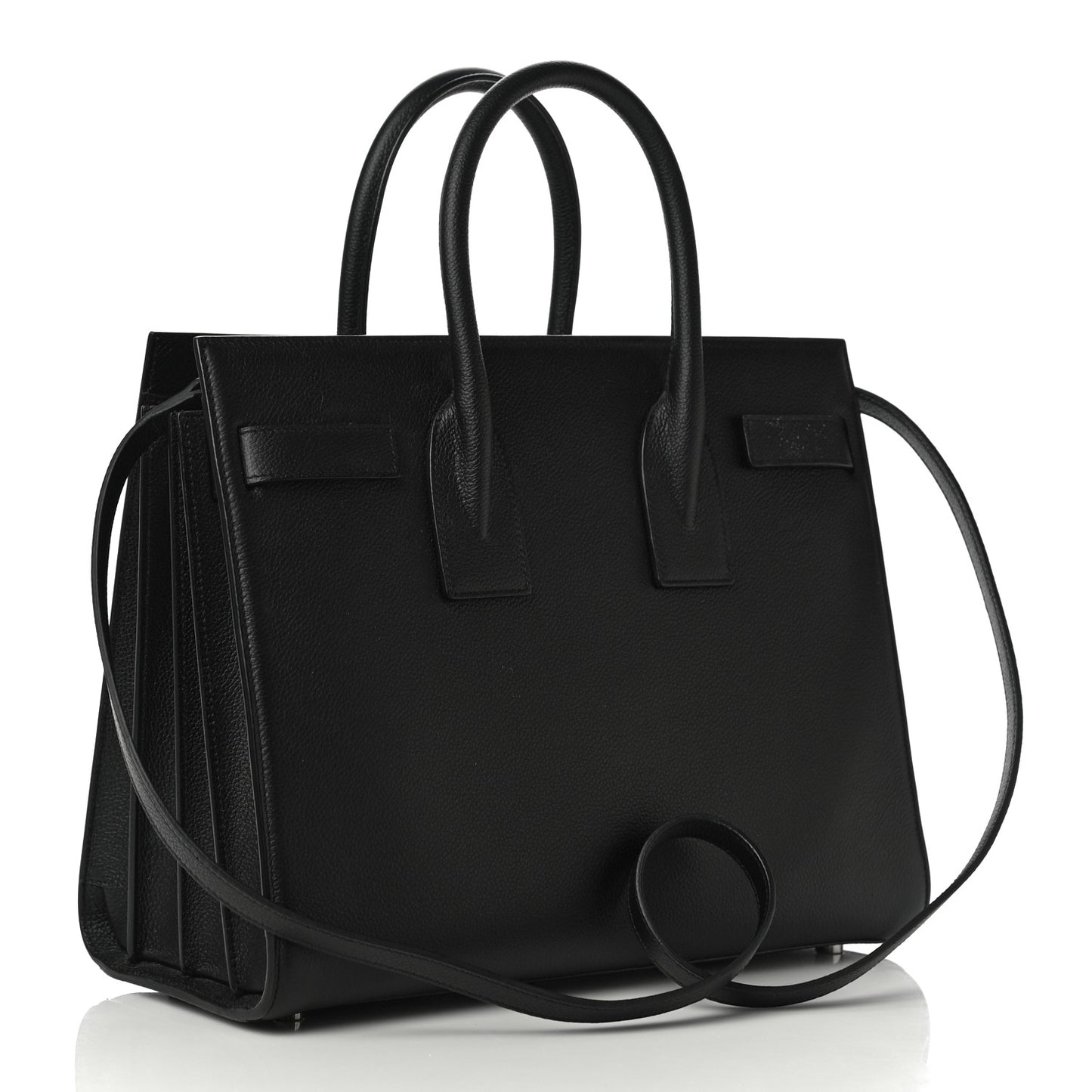 Grained Calfskin Small Sac De Jour Black