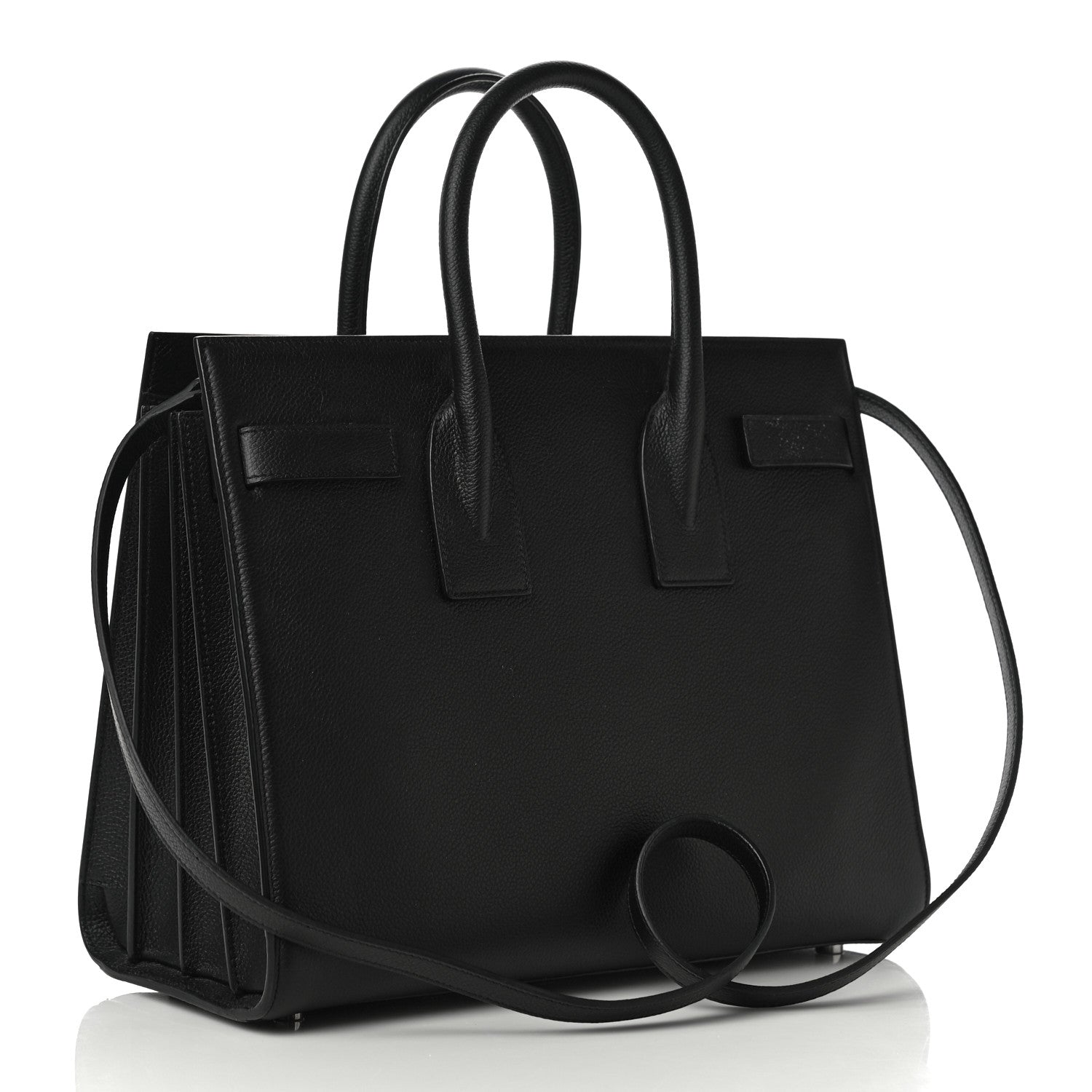 Saint Laurent Grained Calfskin Small Sac De Jour Black 3 of 9