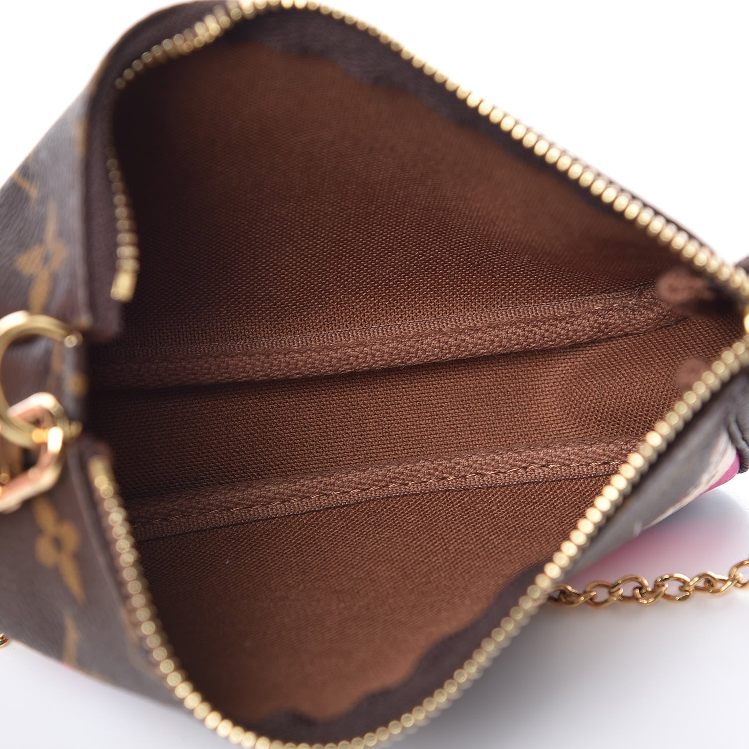 Louis Vuitton Monogram 2016 Christmas Animation Mini Pochette Accessories Rose Ballerine 5 of 9
