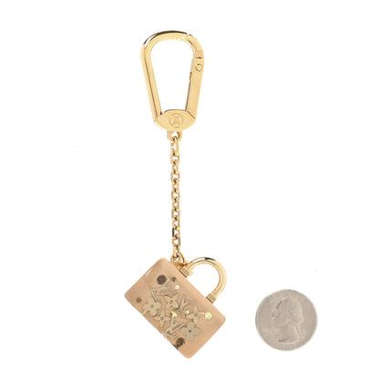 Louis Vuitton Resin Inclusion Speedy Bag Charm Key Chain Beige 2 of 4