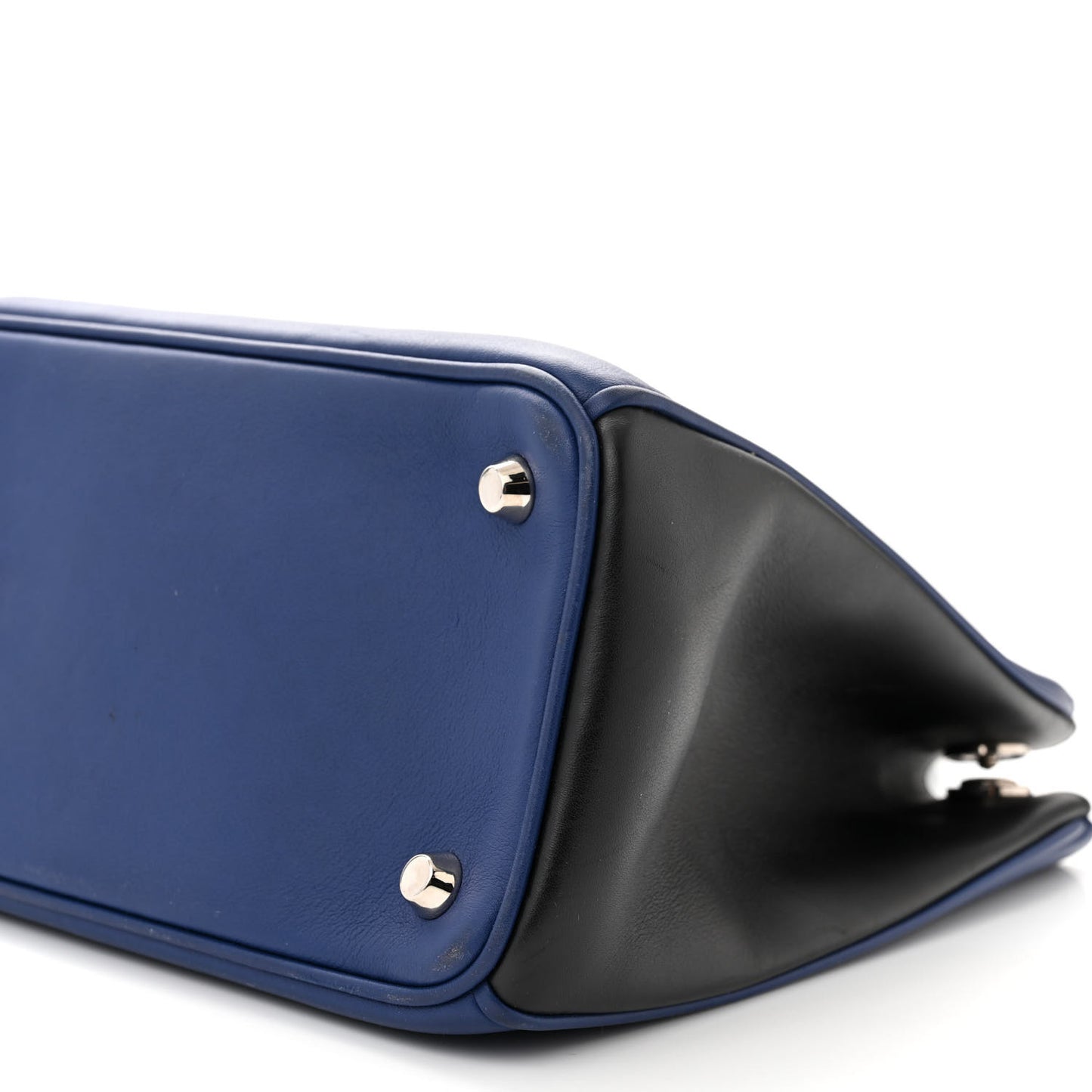 Smooth Calfskin Medium Tri-Color Diorissimo Bag Navy Green