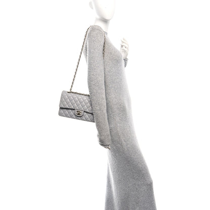 Chanel Caviar Quilted Medium Double Flap Grey 2 of 10