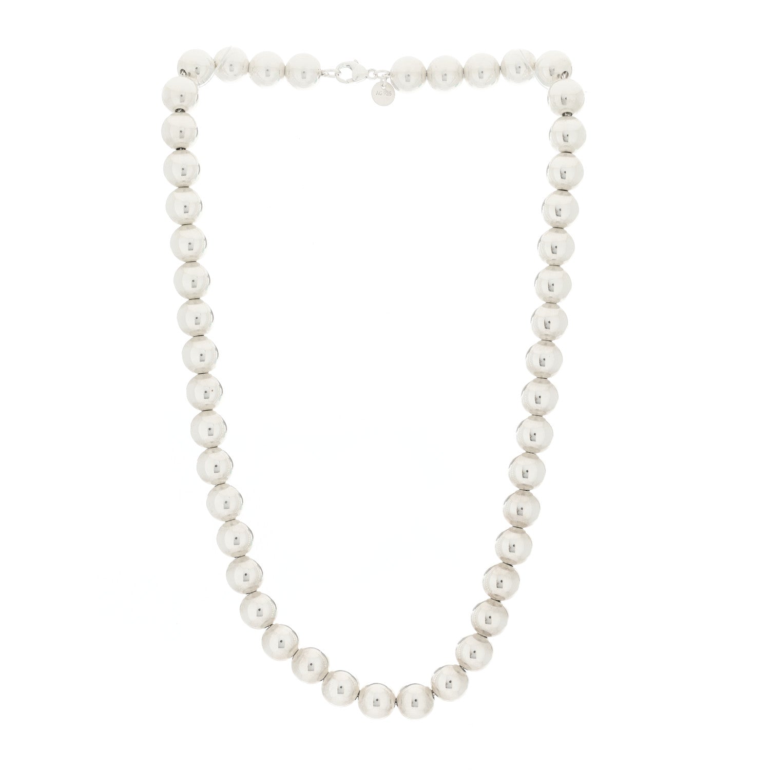 Tiffany Sterling Silver 10mm Hardwear Ball Necklace 3 of 6