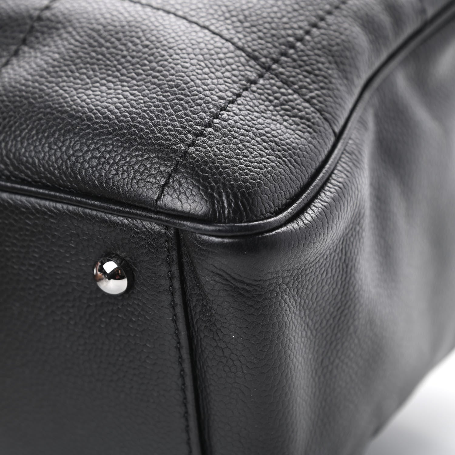 Chanel Caviar Square Stitched Large Tote Black 10 of 13