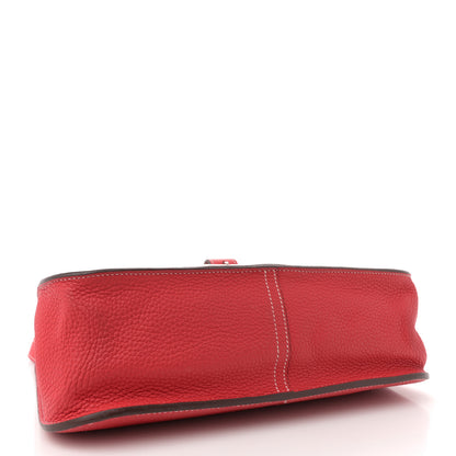 Hermes Taurillon Clemence Halzan 31 GM Rouge Piment 4 of 10