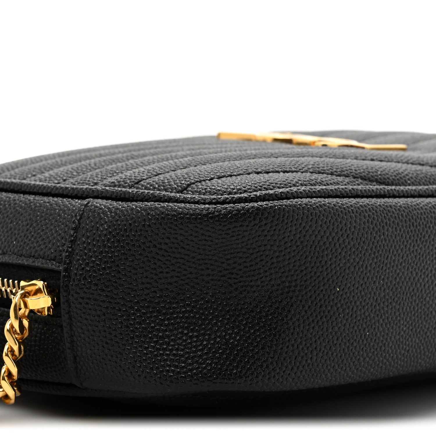 Saint Laurent Grain De Poudre Matelasse Monogram Mini Lou Camera Bag Black 10 of 10