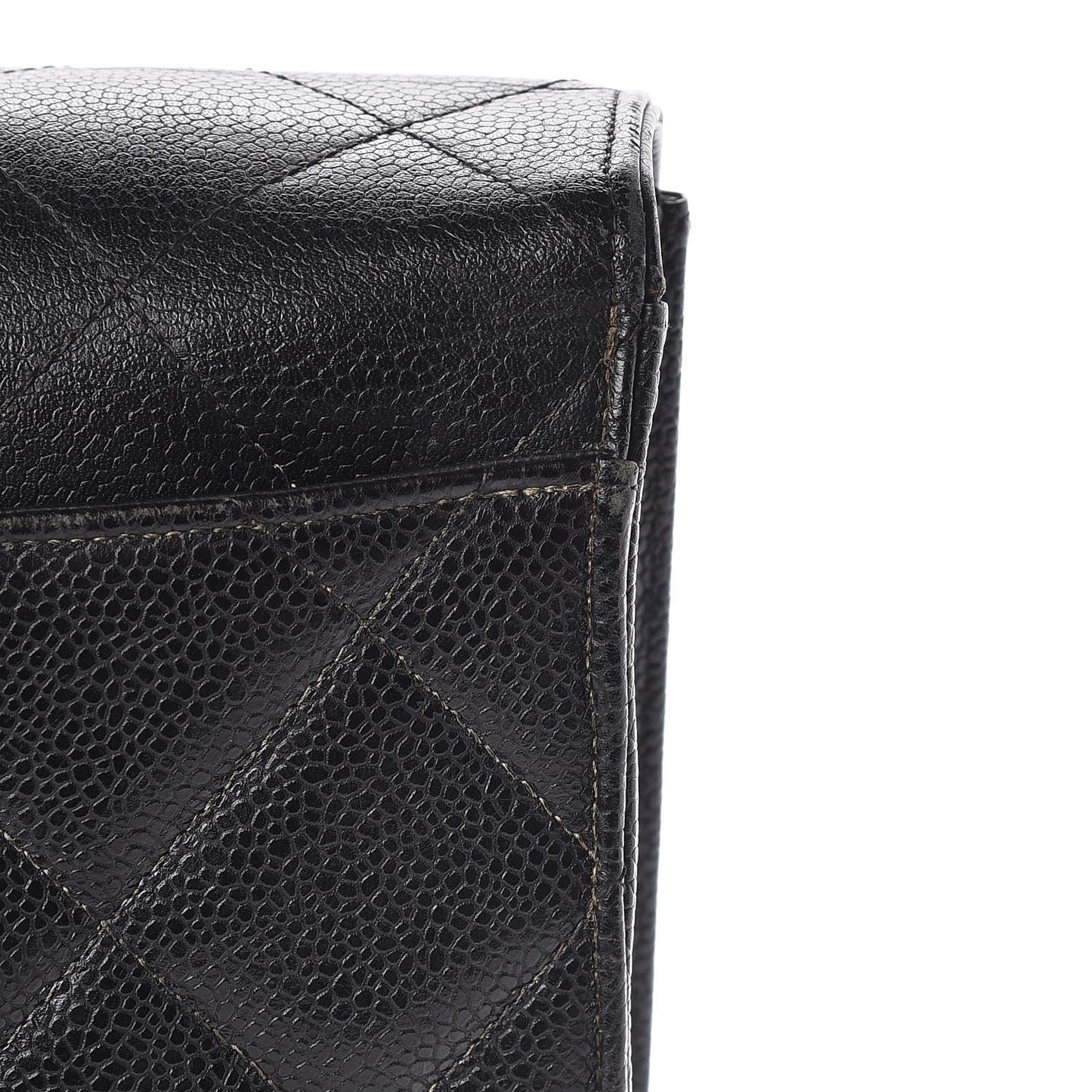 Caviar Quilted Briefcase Laptop Bag Black