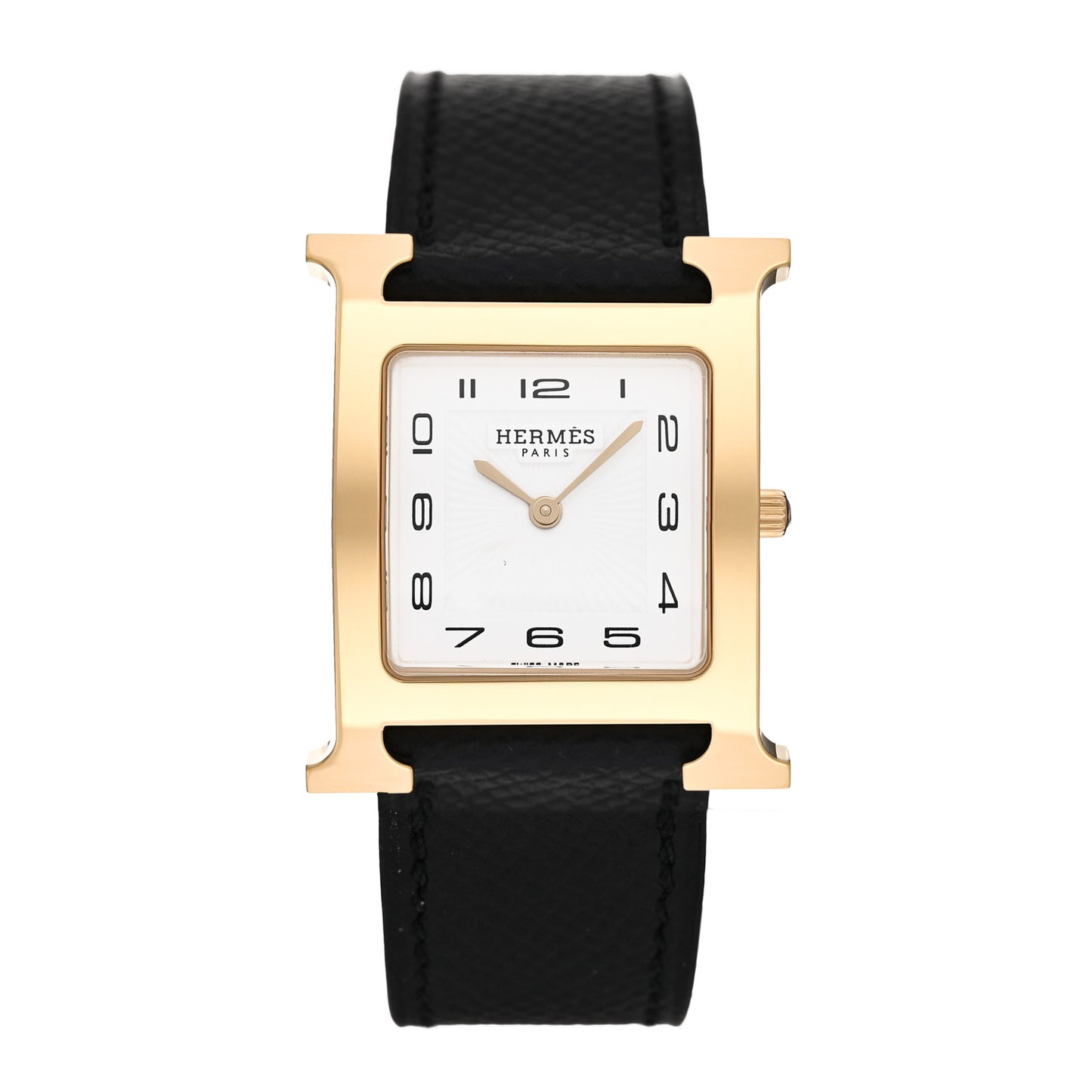 Stainless Steel Epsom 26mm Heure H Hour Quartz Watch Noir