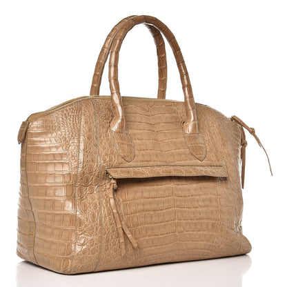 Nancy Gonzalez Crocodile Medium Dome Satchel Beige 4 of 13