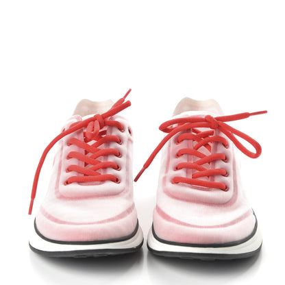 Chanel Lycra Fabric CC Sneakers 42 White Red 2 of 10
