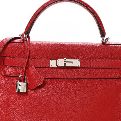 Hermes Taurillon Clemence Kelly Retourne 32 Rouge Casaque 8 of 10