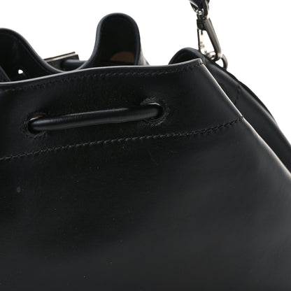 Jimmy Choo Smooth Shiny Calfskin Cinch M Bucket Bag Black 13 of 15