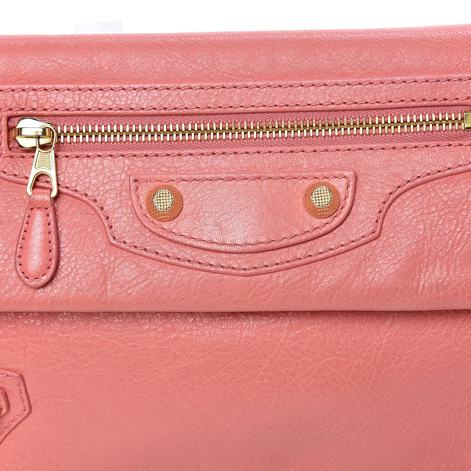 Balenciaga Agneau Giant 12 Gold Hardware Envelope Strap Clutch Rose Azalee 8 of 18