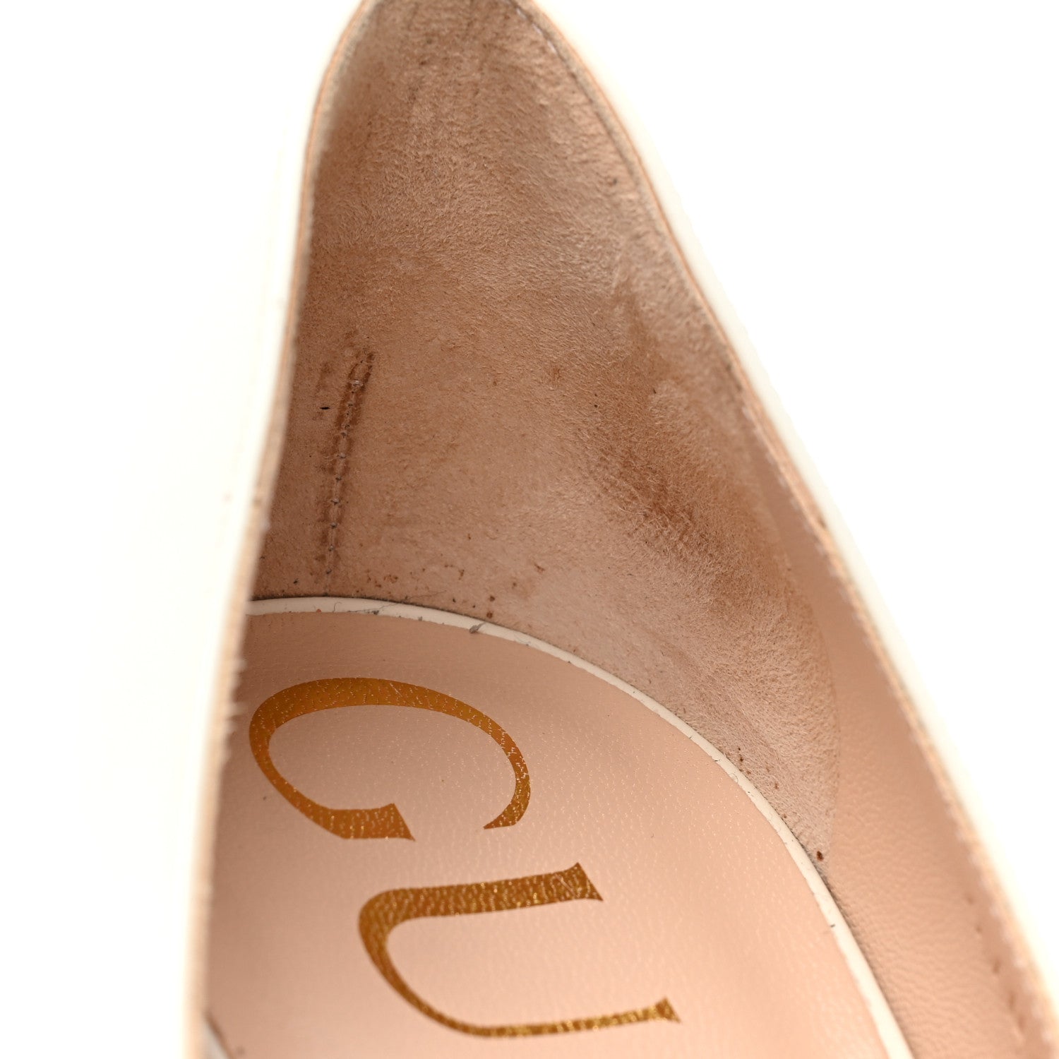 Gucci Regent Calfskin Crystal Removable Bow Elaisa Platform High Heel Pumps 37 White Magnolia 10 of 14