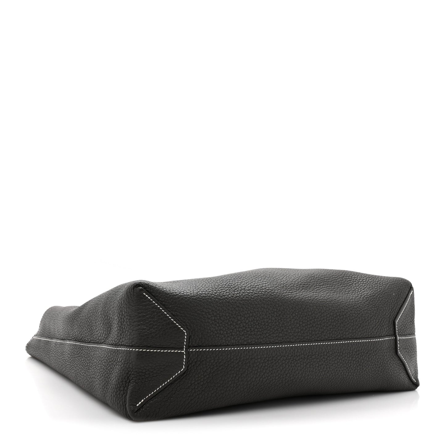 Taurillon Clemence Double Sens 36 Reversible Tote Graphite Bleu Electrique