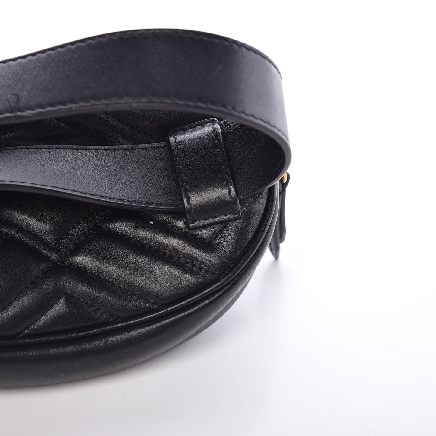 Calfskin Matelasse GG Marmont Belt Bag 85 34 Black