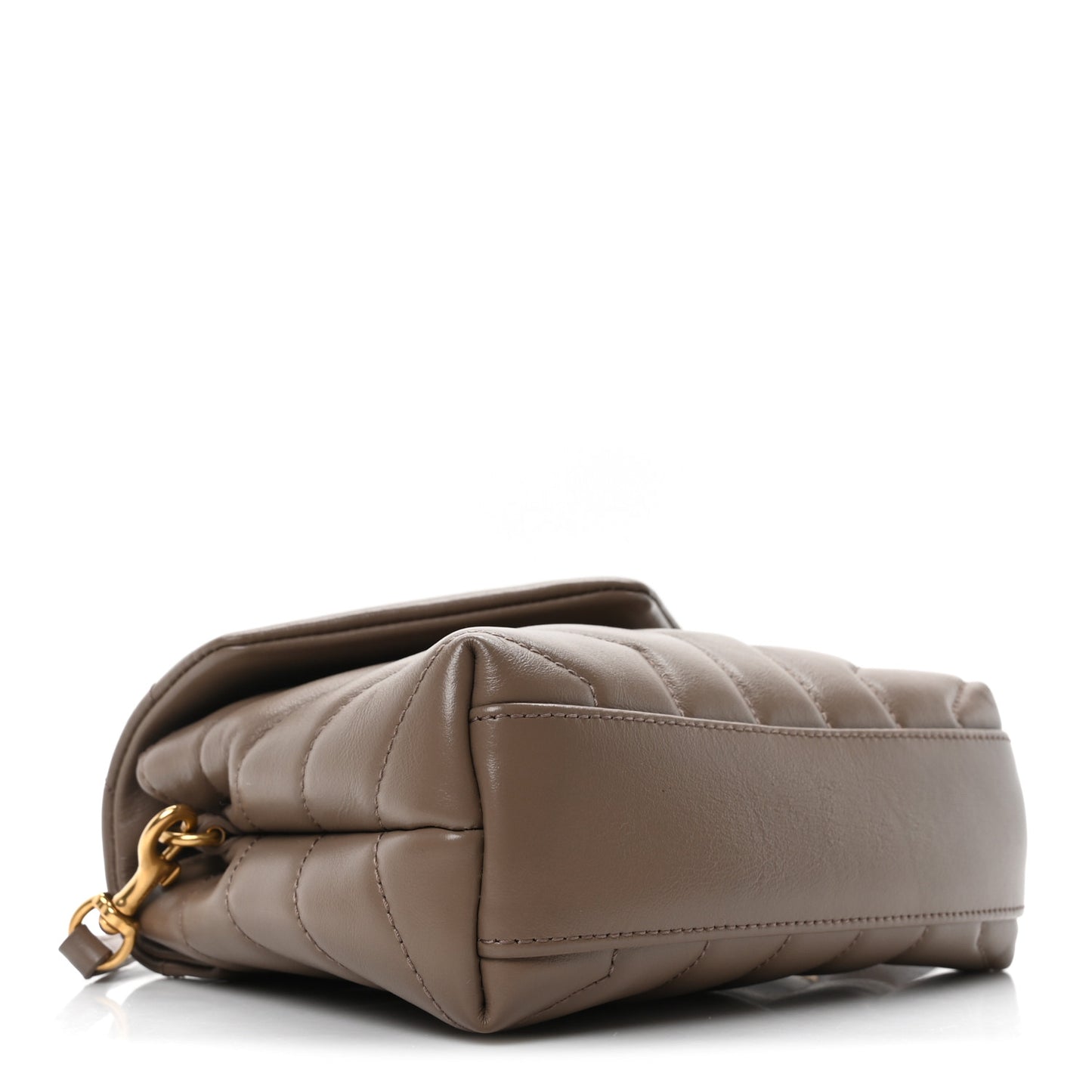 Calfskin Y Quilted Monogram Toy Loulou Crossbody Bag Taupe