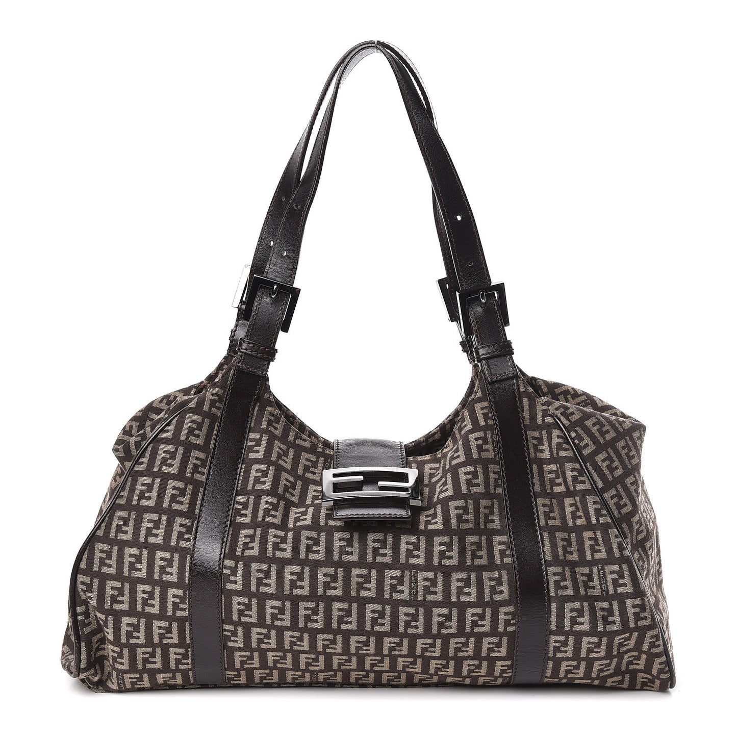 Zucchino Vitello Shoulder Bag Testa di Moro Beige
