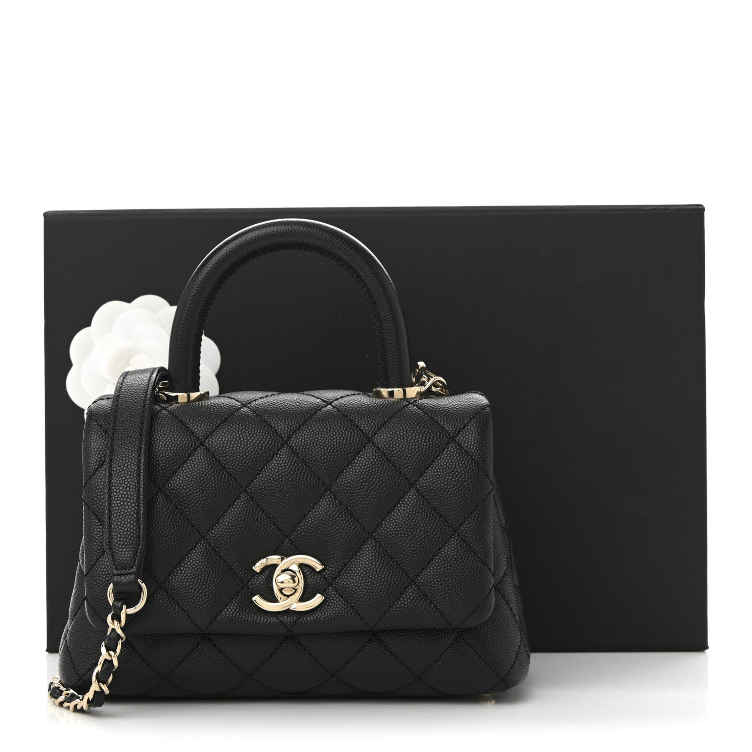 Chanel Caviar Quilted Extra Mini Coco Handle Flap Black 11 of 11