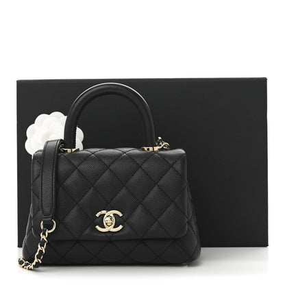 Chanel Caviar Quilted Extra Mini Coco Handle Flap Black 11 of 11