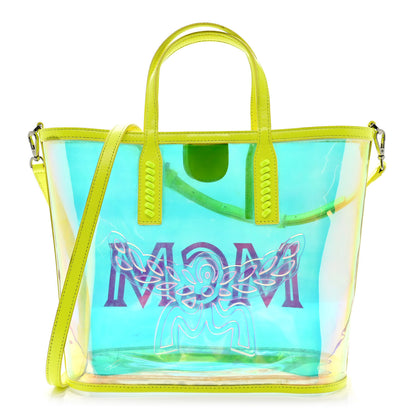 MCM Iridescent PVC Shopper Tote Neon Hologram 1 of 14