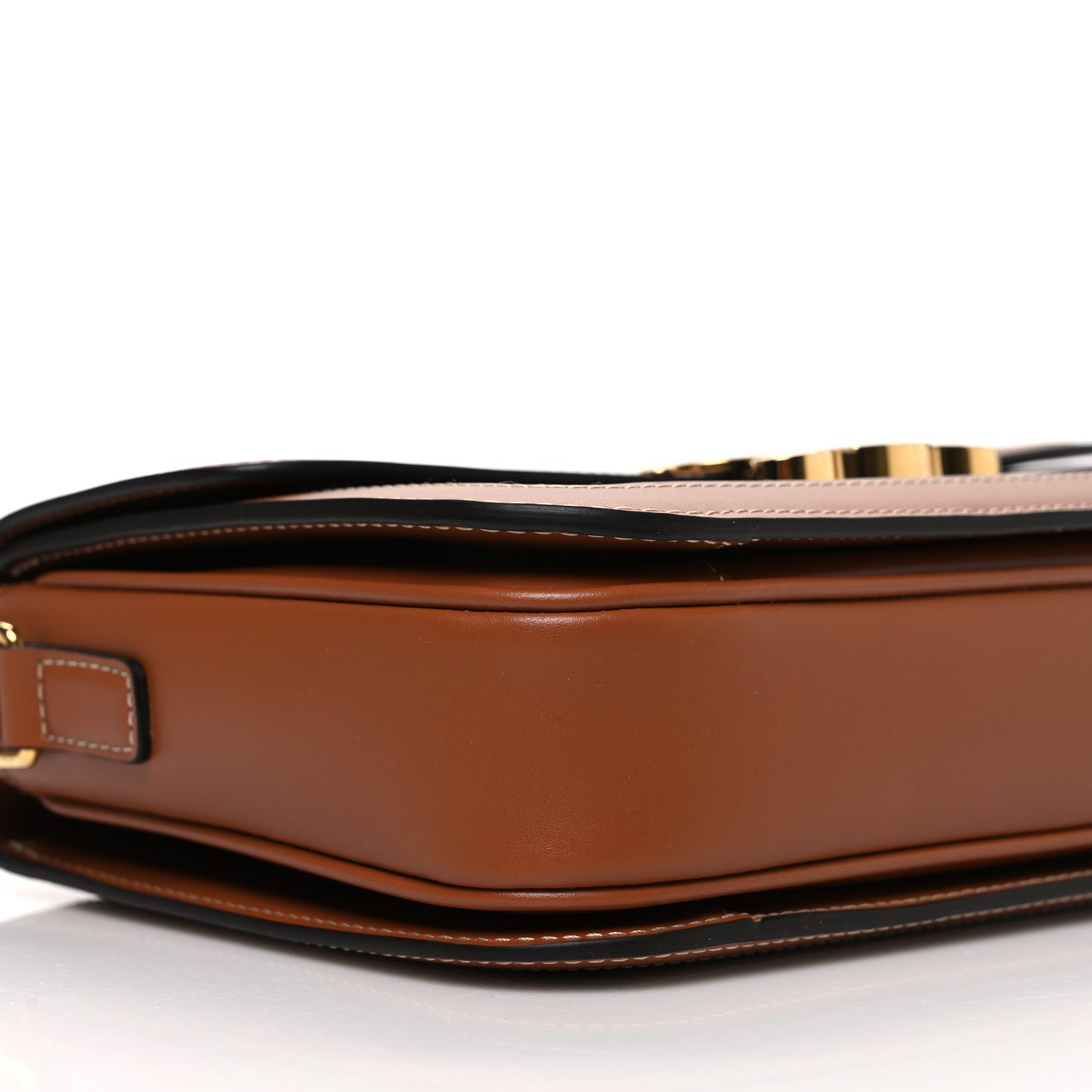 Triomphe Canvas Calfskin Medium Triomphe Bag Tan