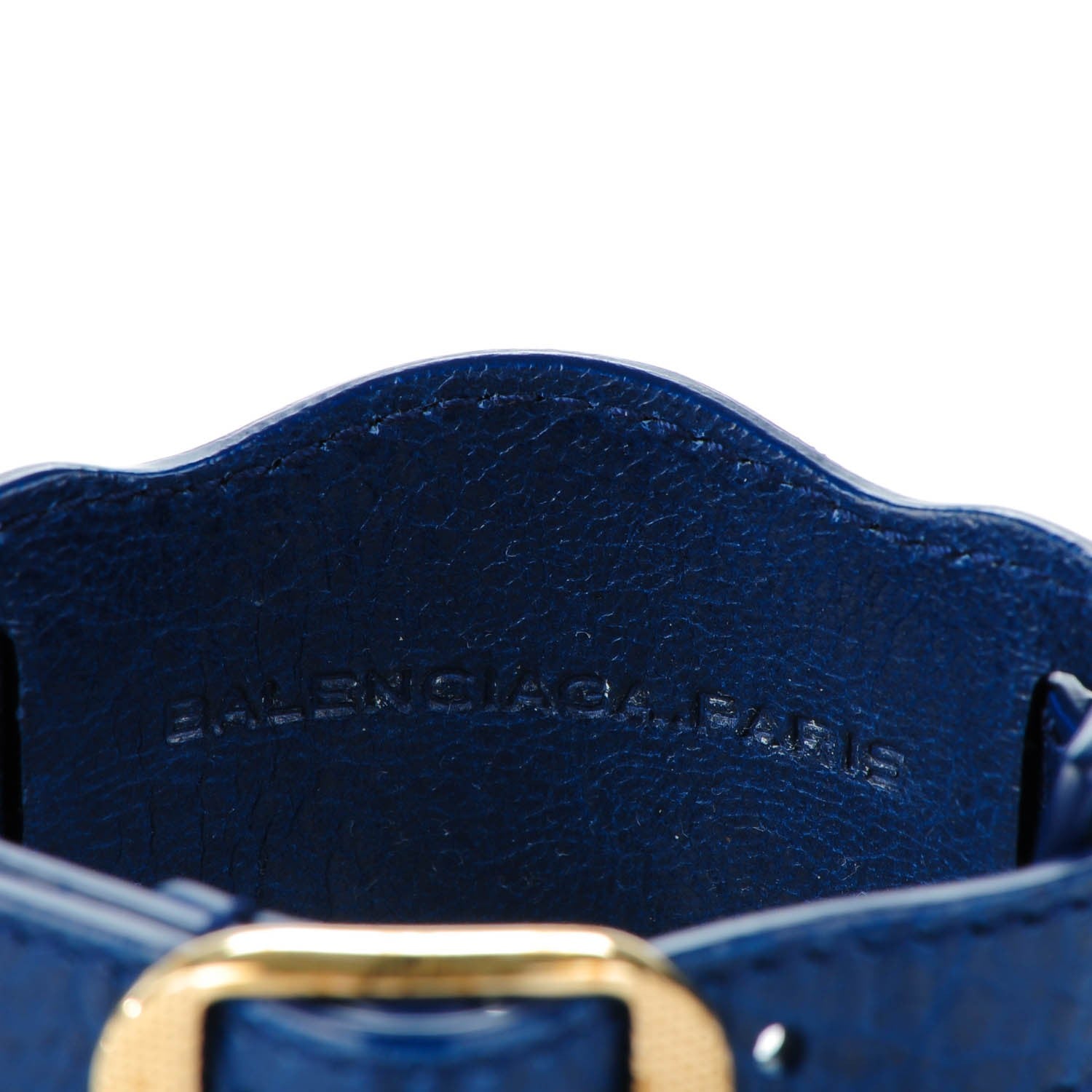 Balenciaga Agneau Arena Giant 12 Gold Hardware L Bracelet Bleu Mineral 4 of 6