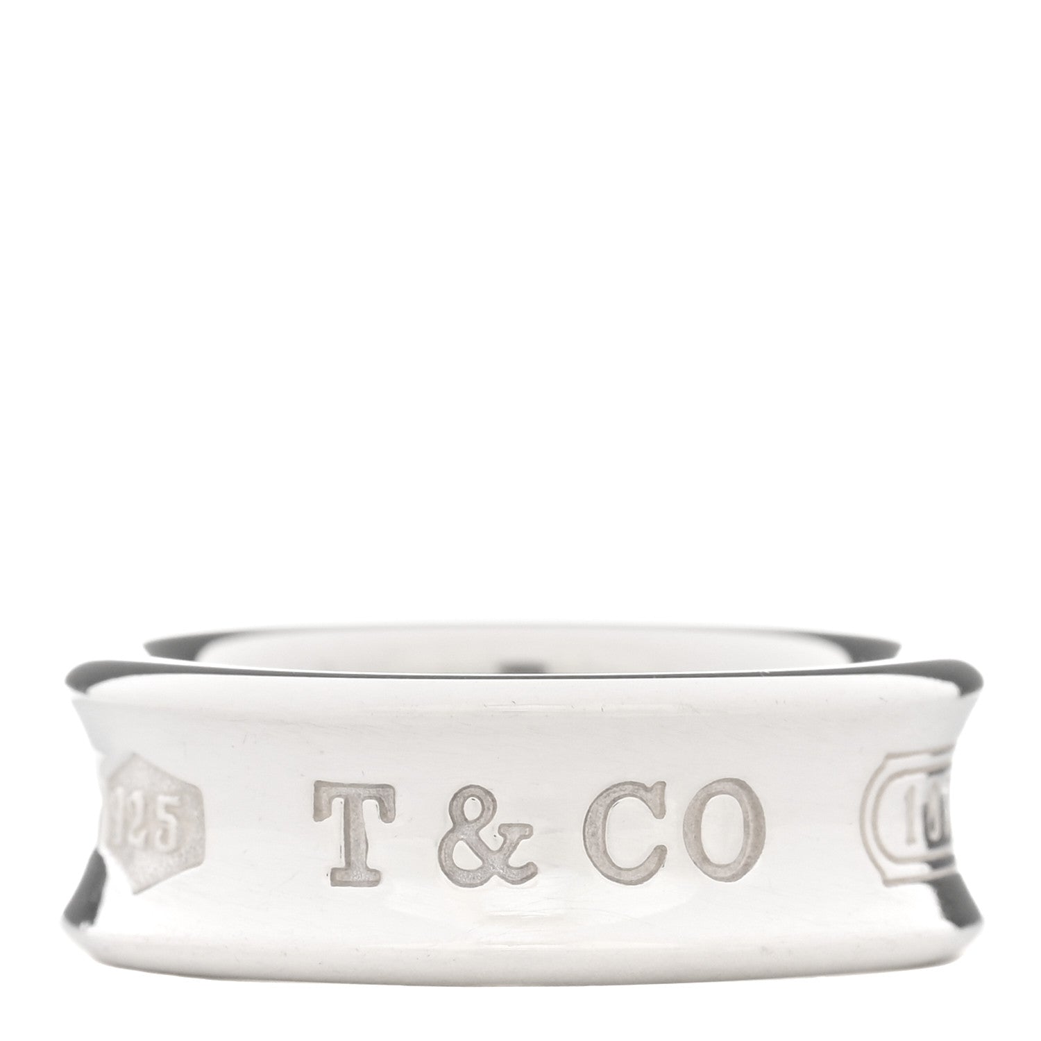 Tiffany Sterling Silver 1837 Band Ring 52 6 1 of 4