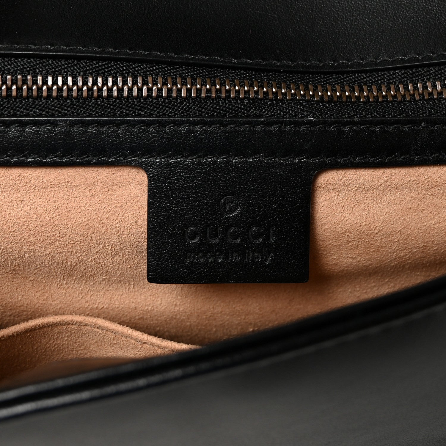 Gucci Calfskin Matelasse Medium GG Marmont Shoulder Bag Black 6 of 10