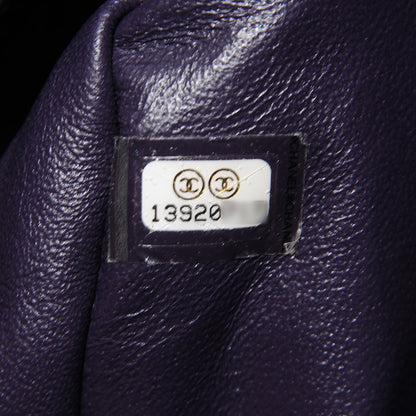 Chanel Patent Quilted Jumbo Single Flap Dark Purple 8 of 8