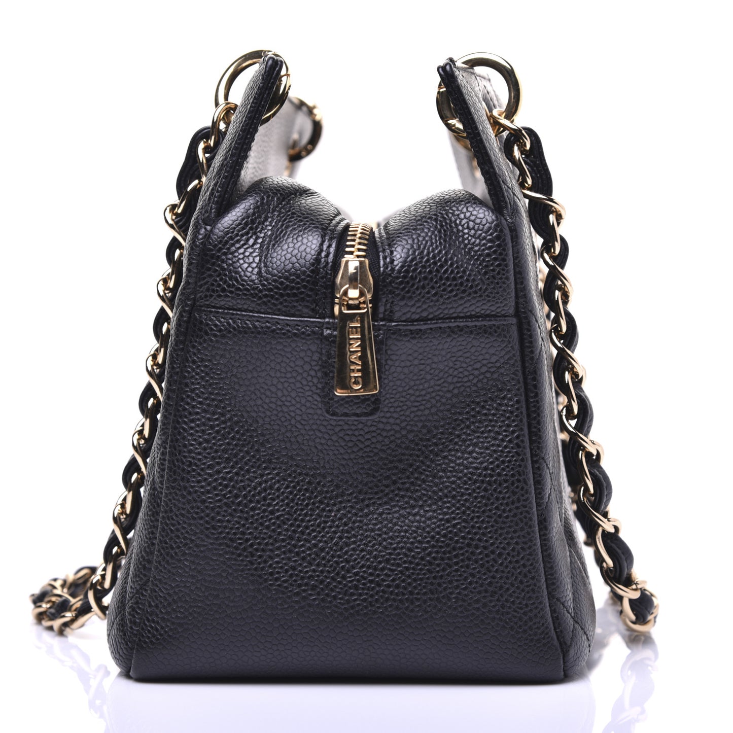 Caviar Quilted Petit Timeless Tote PTT Black
