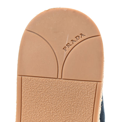 Prada Denim Logo Espadrilles 36.5 Blue 9 of 10