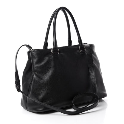 Prada Vitello Daino Tote Black 3 of 10