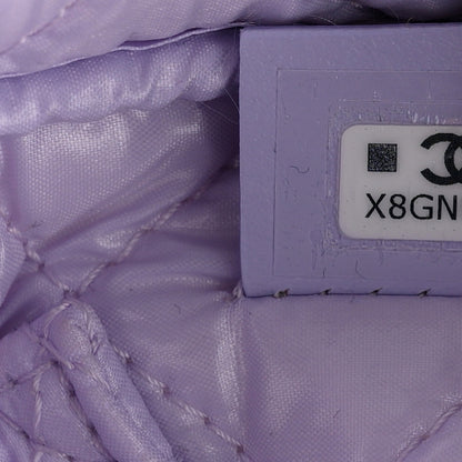 Chanel Caviar Quilted Toiletry Case With Chain Light Purple 7 of 8