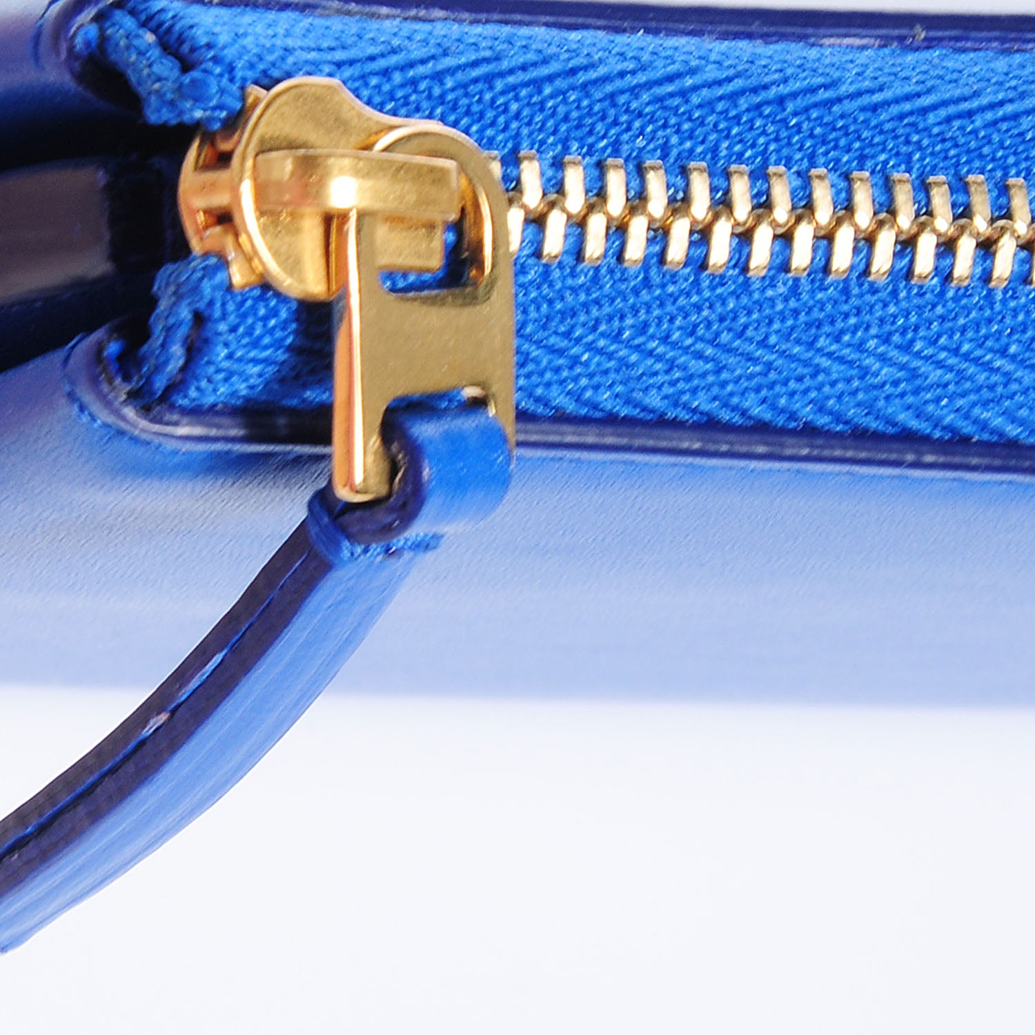 Celine Smooth Calfskin Large Half Zip Multi-Function Wallet Electric Blue 5 of 10