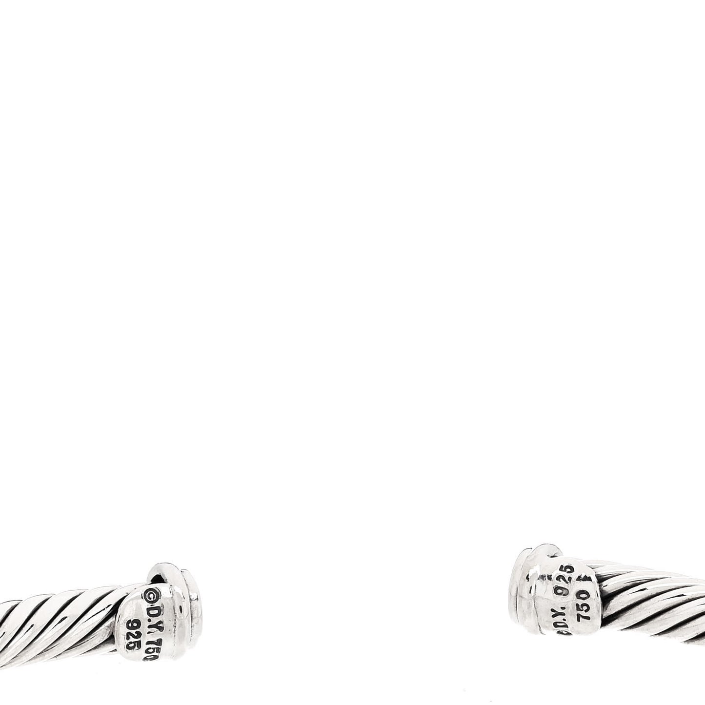 Sterling Silver 18K Yellow Gold Smoky Quartz 4mm Cable Classics Station Bracelet