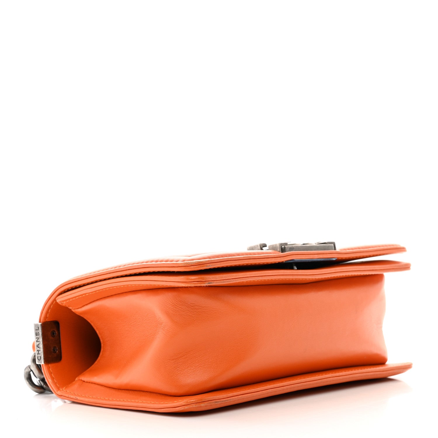 Chanel Snakeskin Small Boy Flap Orange 4 of 11