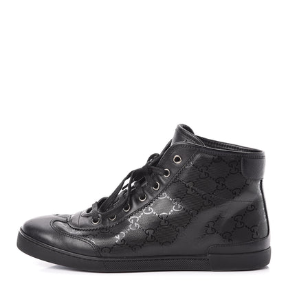 Gucci Imprime Monogram Womens High Top Sneakers 39 Black 1 of 12