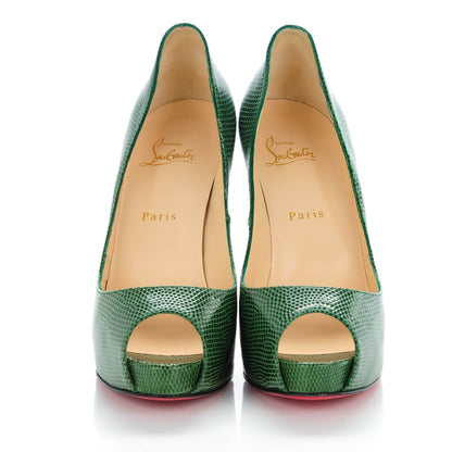 Christian Louboutin Lizard Very Prive 120 Pumps 40 Green 2 of 6