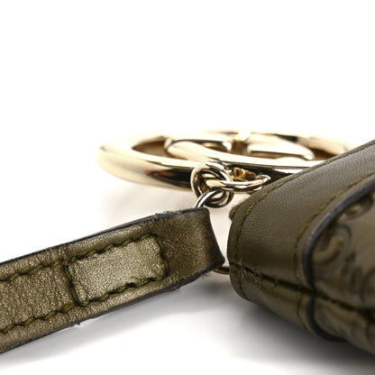 Gucci Metallic Soft Guccissima Signature New Britt Wristlet Green 9 of 14